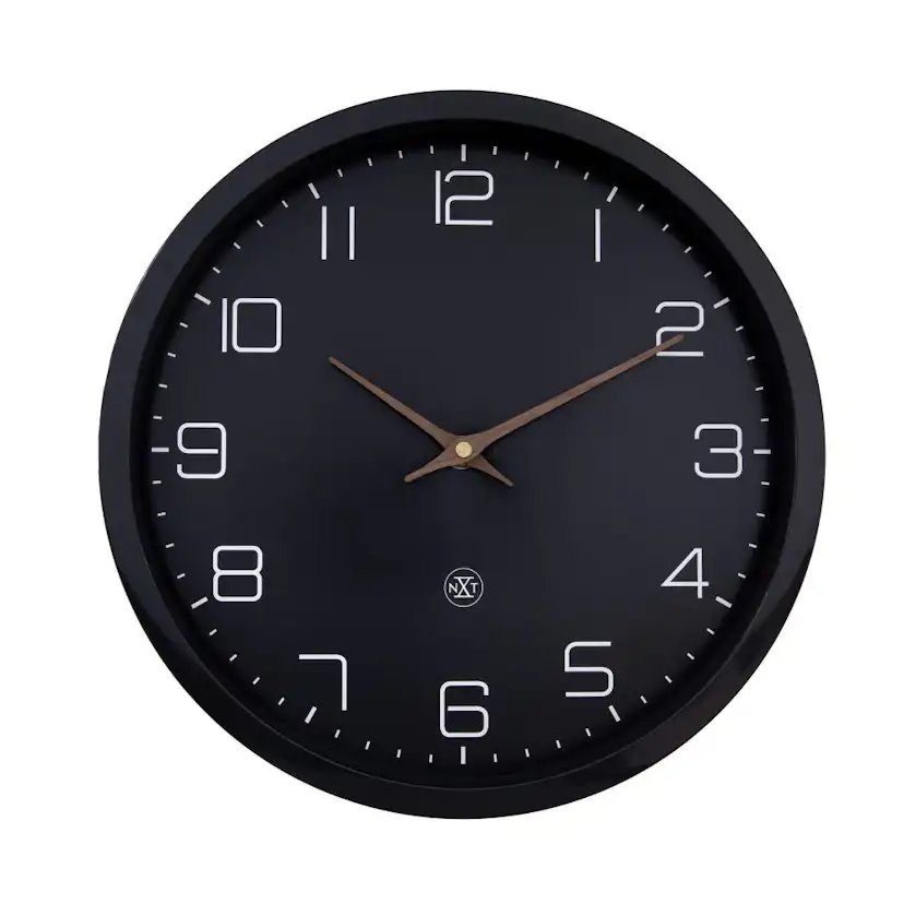 nXt Eco Väggklocka 30 cm Svart Svart