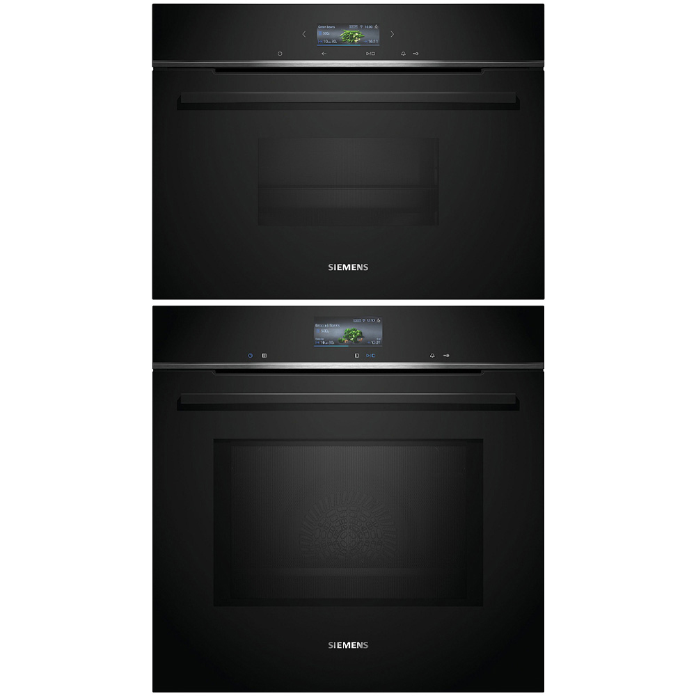 Ugn och Mikro Siemens iQ700 HM736G1B1 + CD714GXB1 Kombiugn Med Touchdisplay och Röststyrning