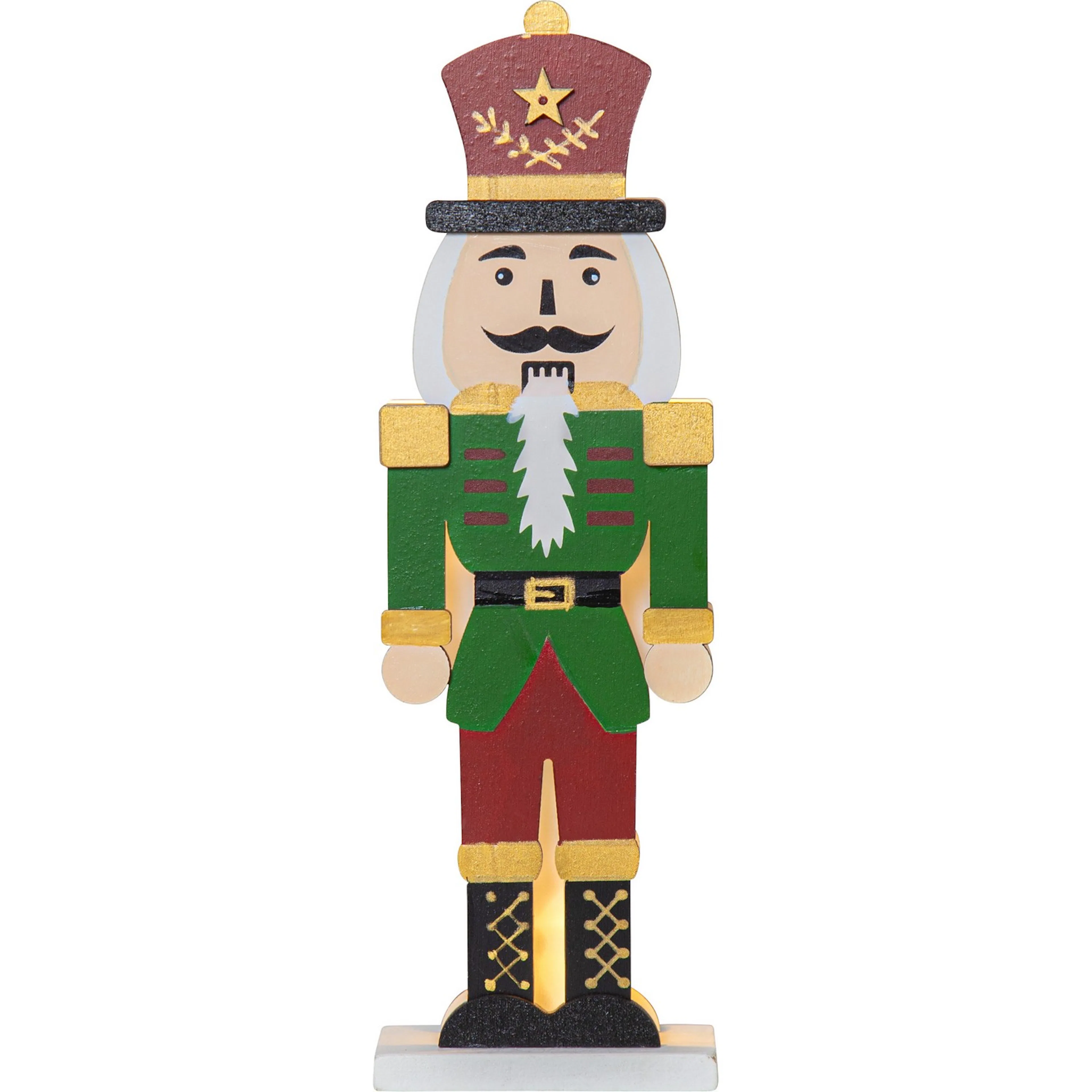 Bordsdekoratio Nutcracker grön/röd 25 Grön