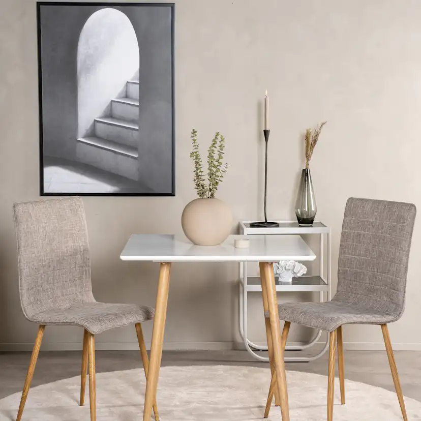Matbord Venture Home Polar Vit Fyrkantigt Bord 75x75 cm