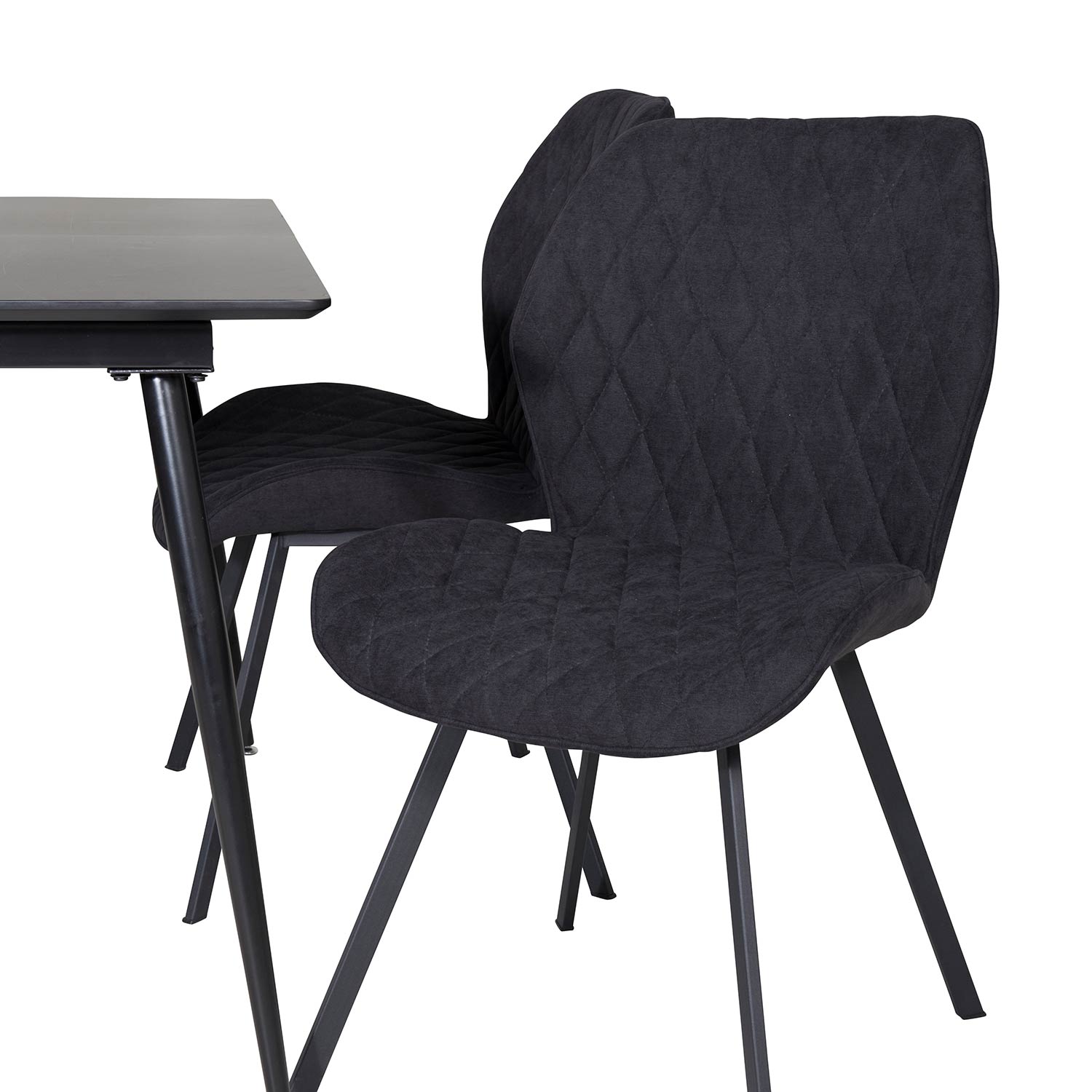 Matgrupp Venture Home Silvia med Iläggsskiva och 4 Geneva Stolar