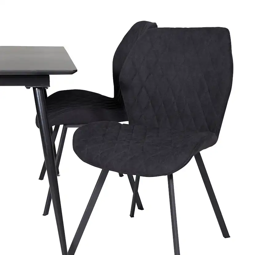 Matgrupp Venture Home Silvia med Iläggsskiva och 4 Geneva Stolar