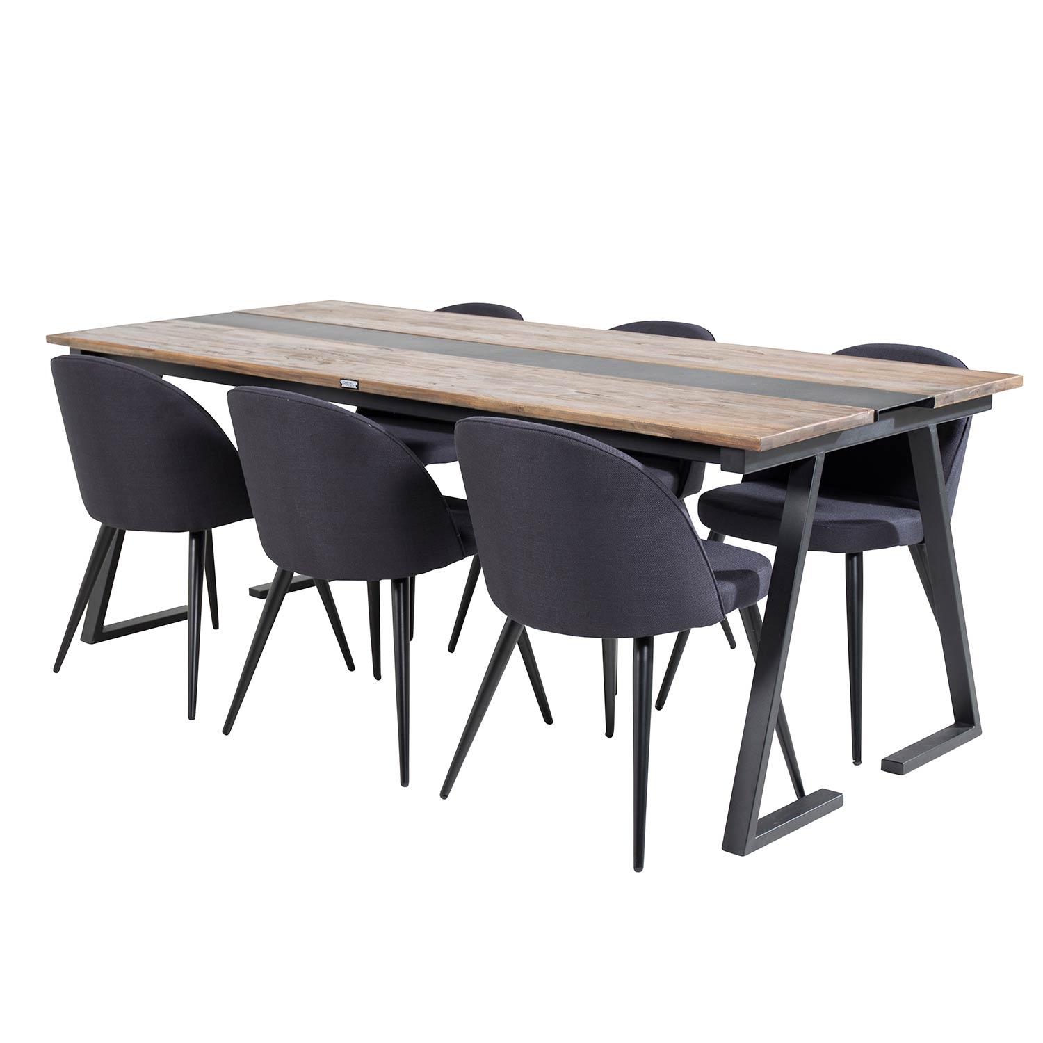 Matgrupp Venture Home Jane med 6 Valentina Stolar Polyestertyg