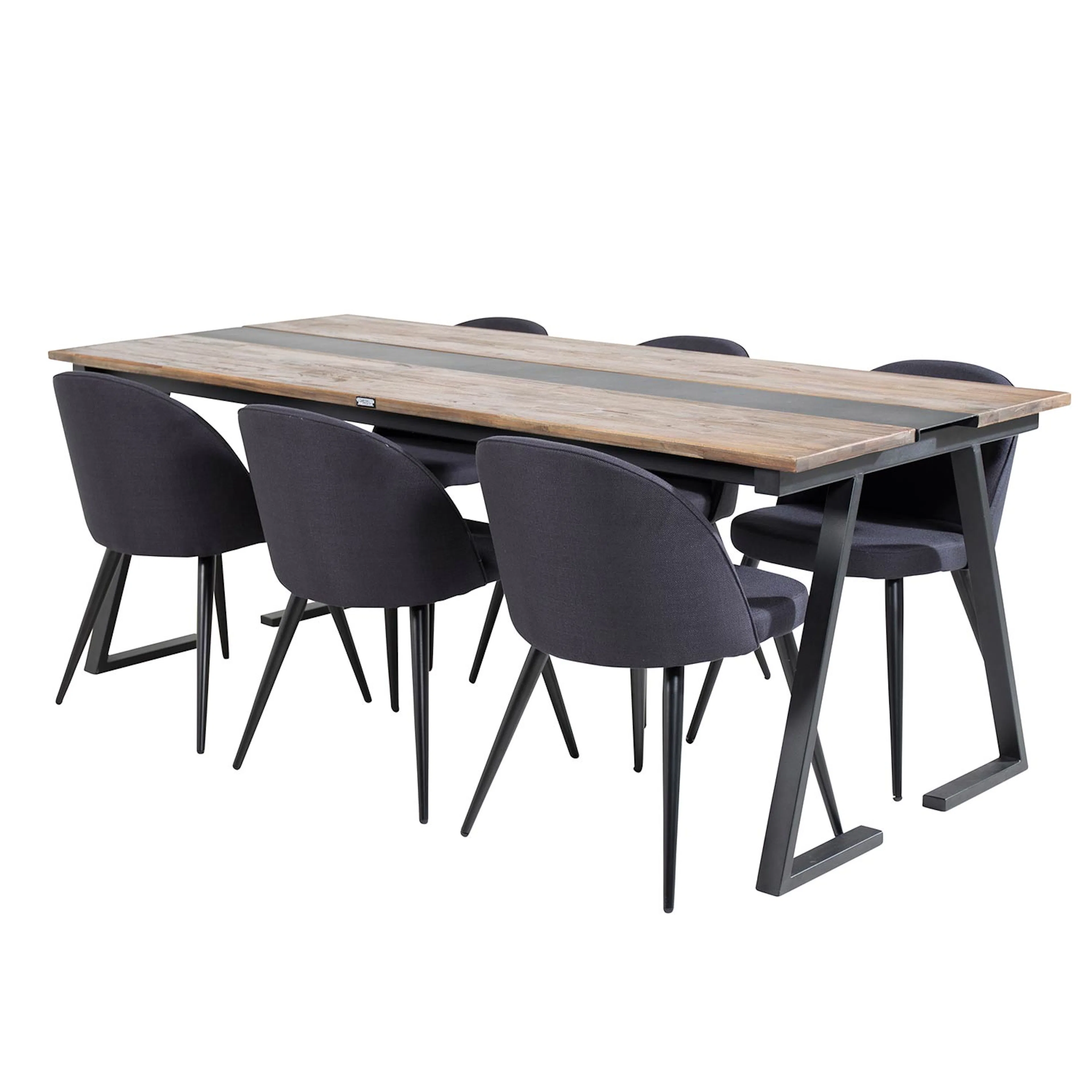 Matgrupp Venture Home Jane med 6 Valentina Stolar Polyestertyg