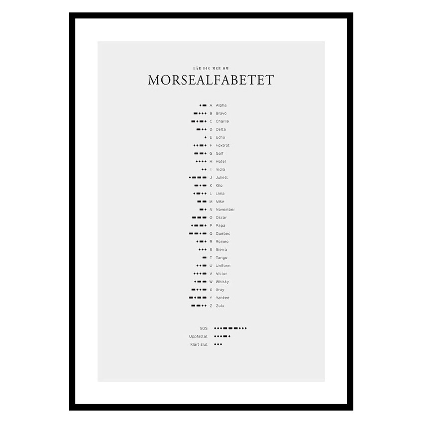 Poster Gallerix Morsealfabetet