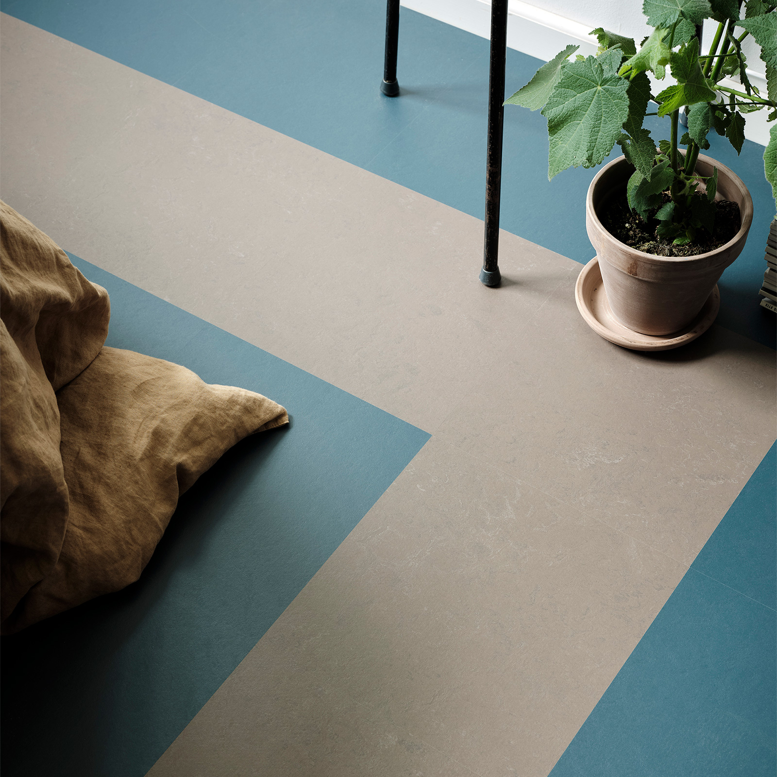 Linoleumgolv Forbo Marmoleum Click 30x30 cm Petrol med Klicksystem