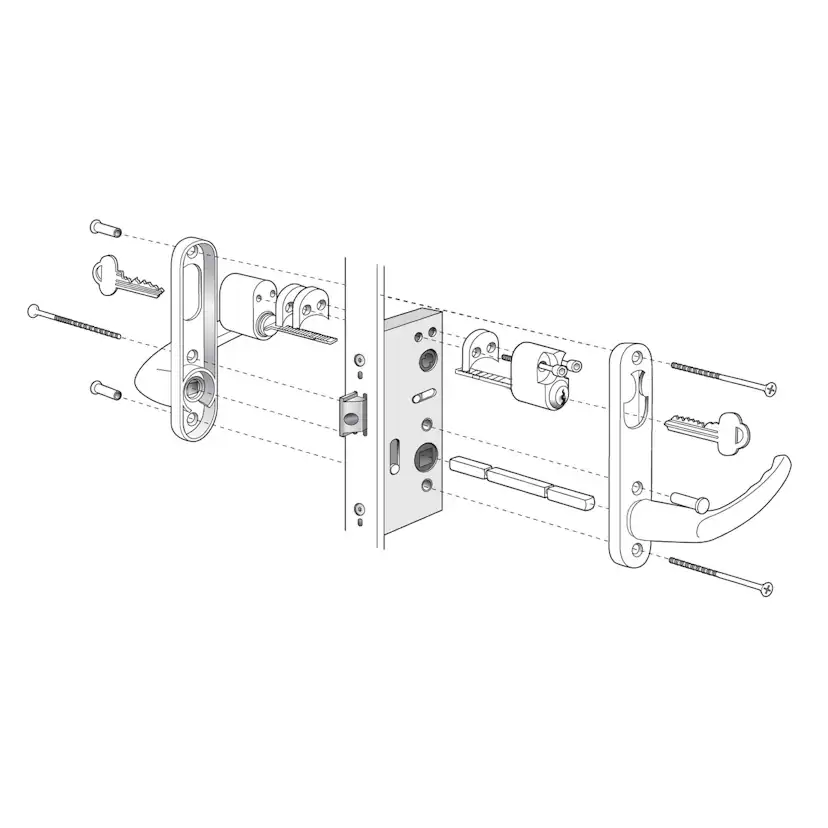 Tillbehör Svenska Fönsterdörrar för Cylinder In- och Utsida