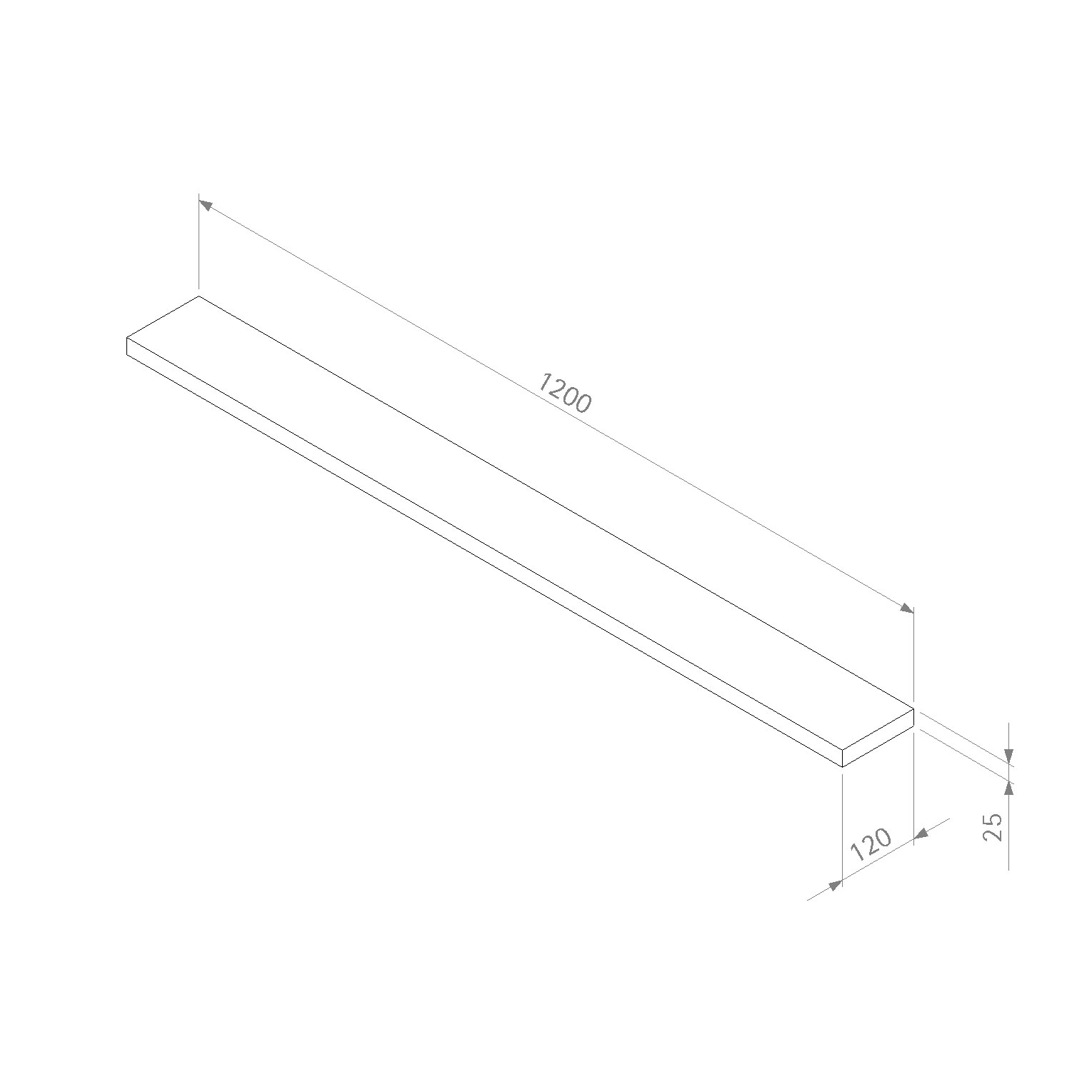 Allhylla Ballingslöv 120 Rak Målad vit B: 120 cm, Vit
