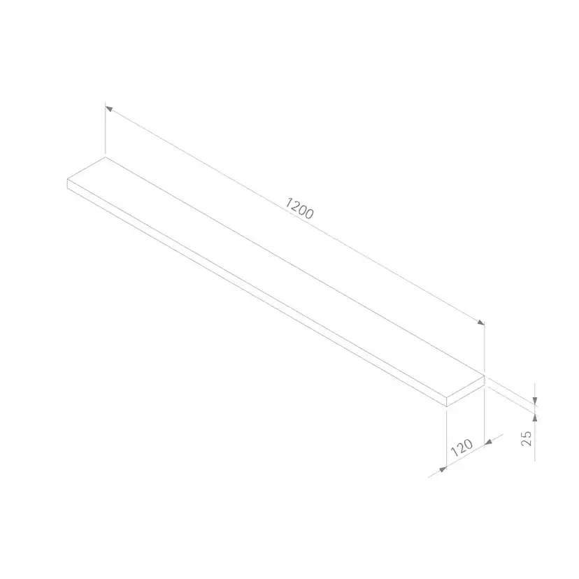 Allhylla Ballingslöv 120 Rak Målad vit B: 120 cm, Vit