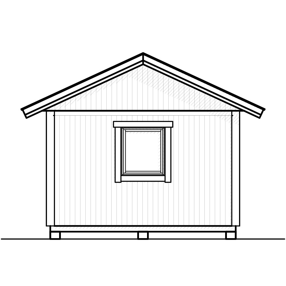 Attefallshus Vibostugan Njuta 25-2 24,3 m² Trähus med Sadeltak