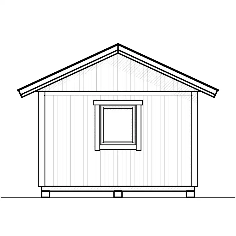 Attefallshus Vibostugan Njuta 25-2 24,3 m² Trähus med Sadeltak