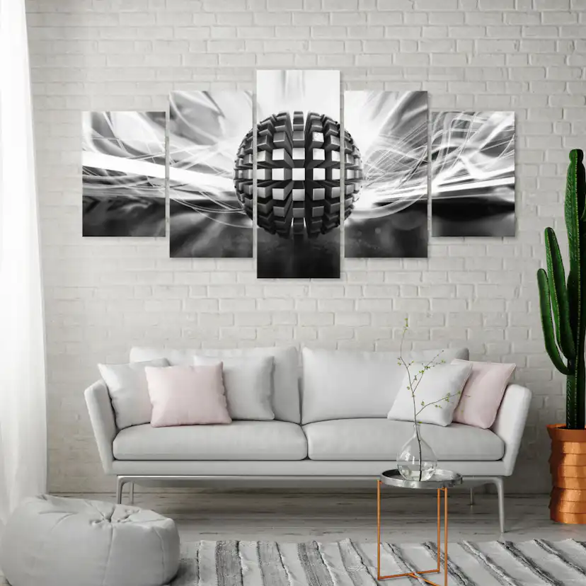 Tavla Arkiio Metal Ball Wide Black And White 5 delar