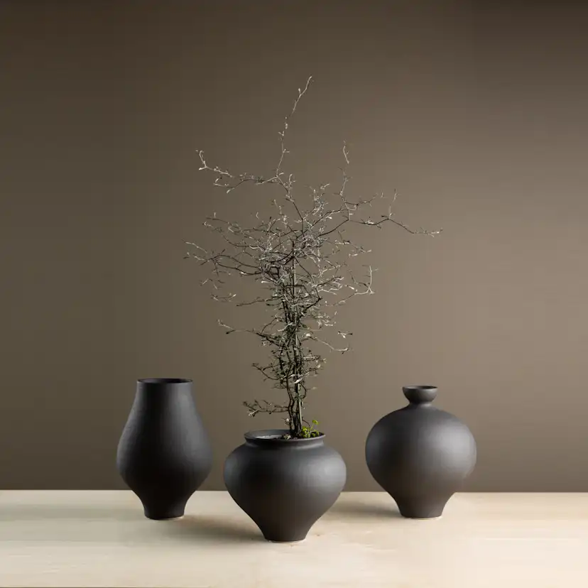 Rellis Vase - Black - D11*H18*B18cm Svart