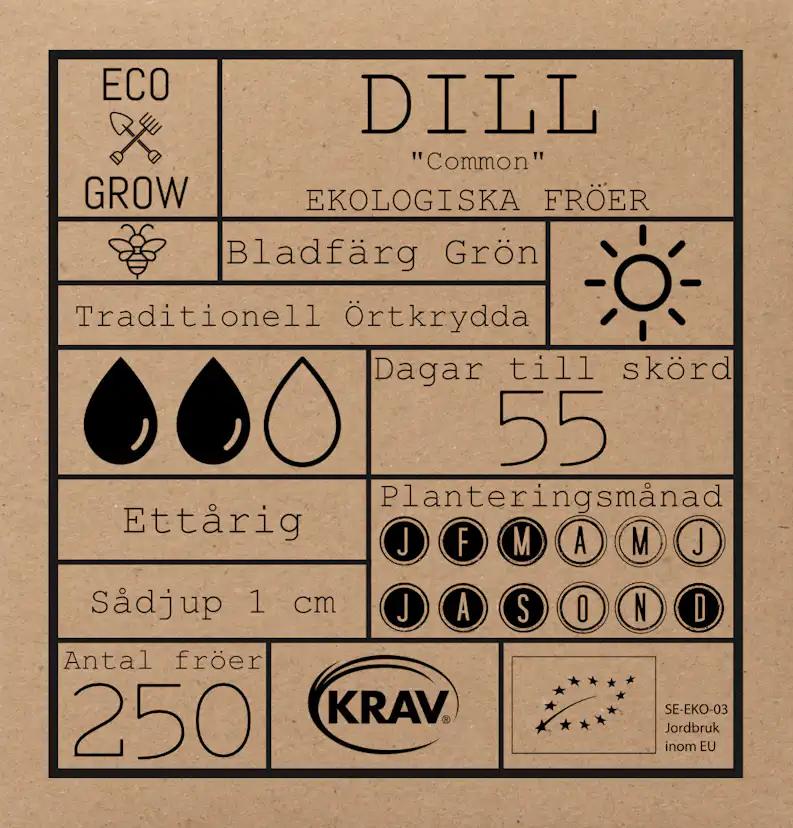Fröpåse Eco Grow Dill Common