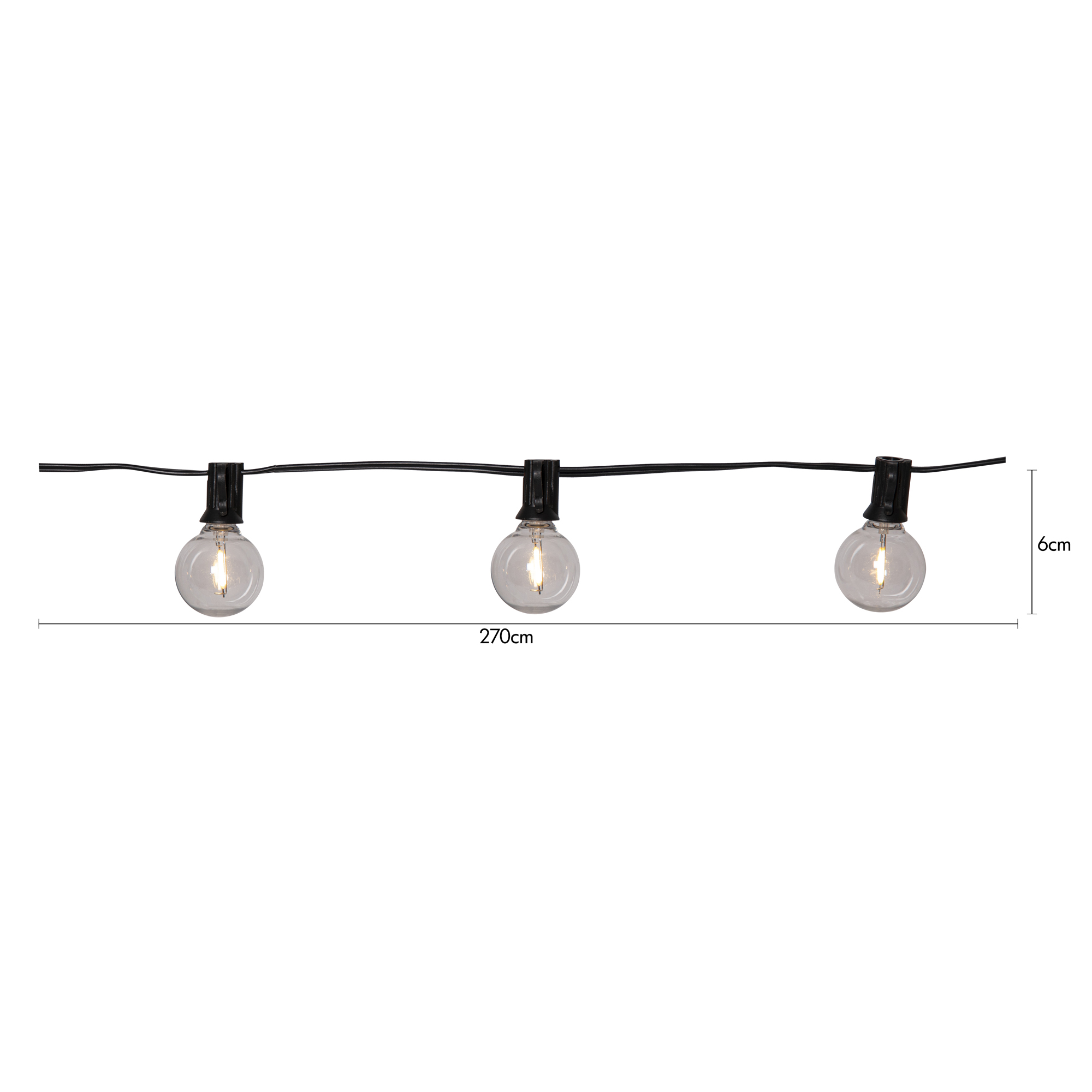 Ljusslinga Solcell Star Trading Globe Mini 2,7m 10st LED-lampor