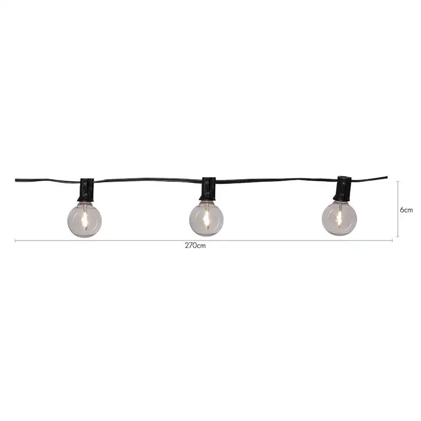 Ljusslinga Solcell Star Trading Globe Mini 2,7m 10st LED-lampor