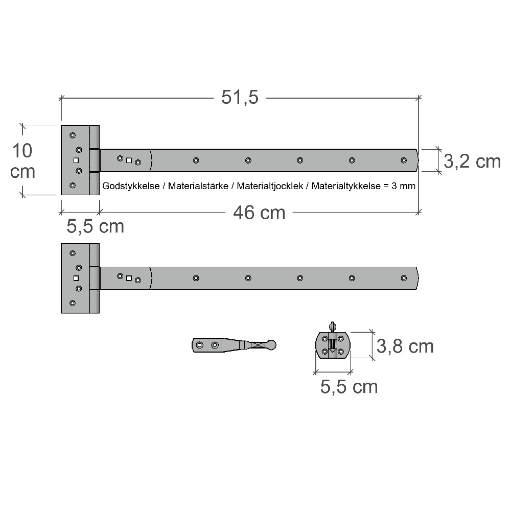 Enkelgrind PLUS Slot inkl. Beslag