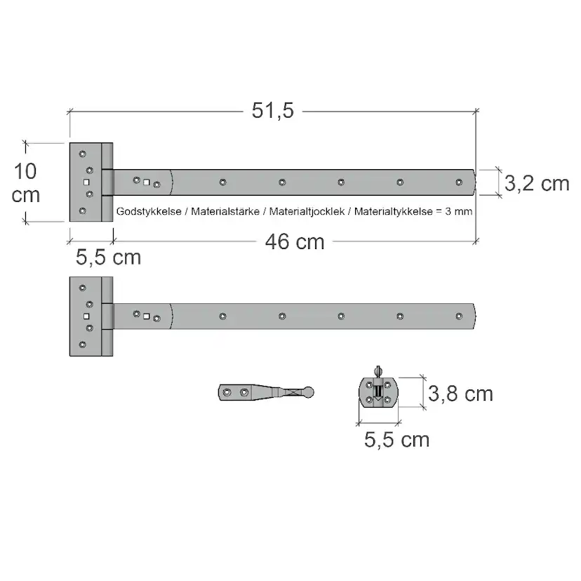 Enkelgrind PLUS Slot inkl. Beslag