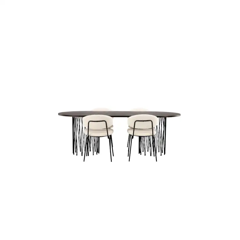 Matgrupp furniture/fashion Stone med 4 Chico Stolar
