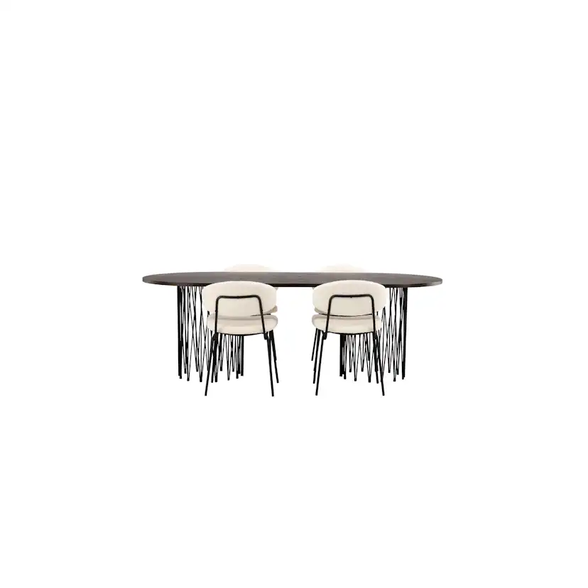 Matgrupp furniture/fashion Stone med 4 Chico Stolar
