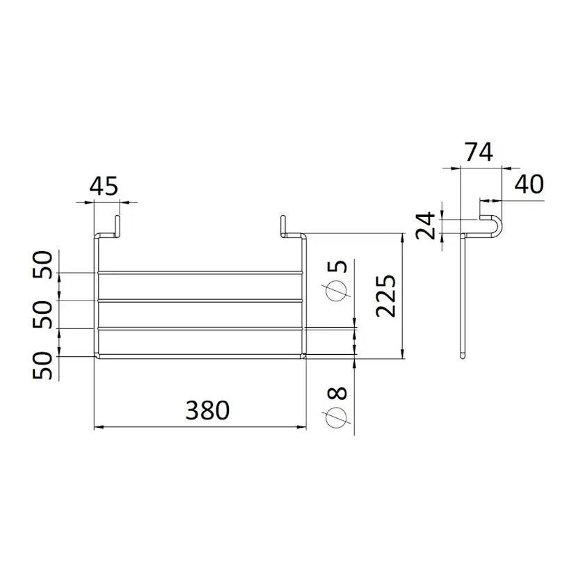 Accessory to TANGO, pivo shelf, 350mm, black Svart, Bredd: 380 mm