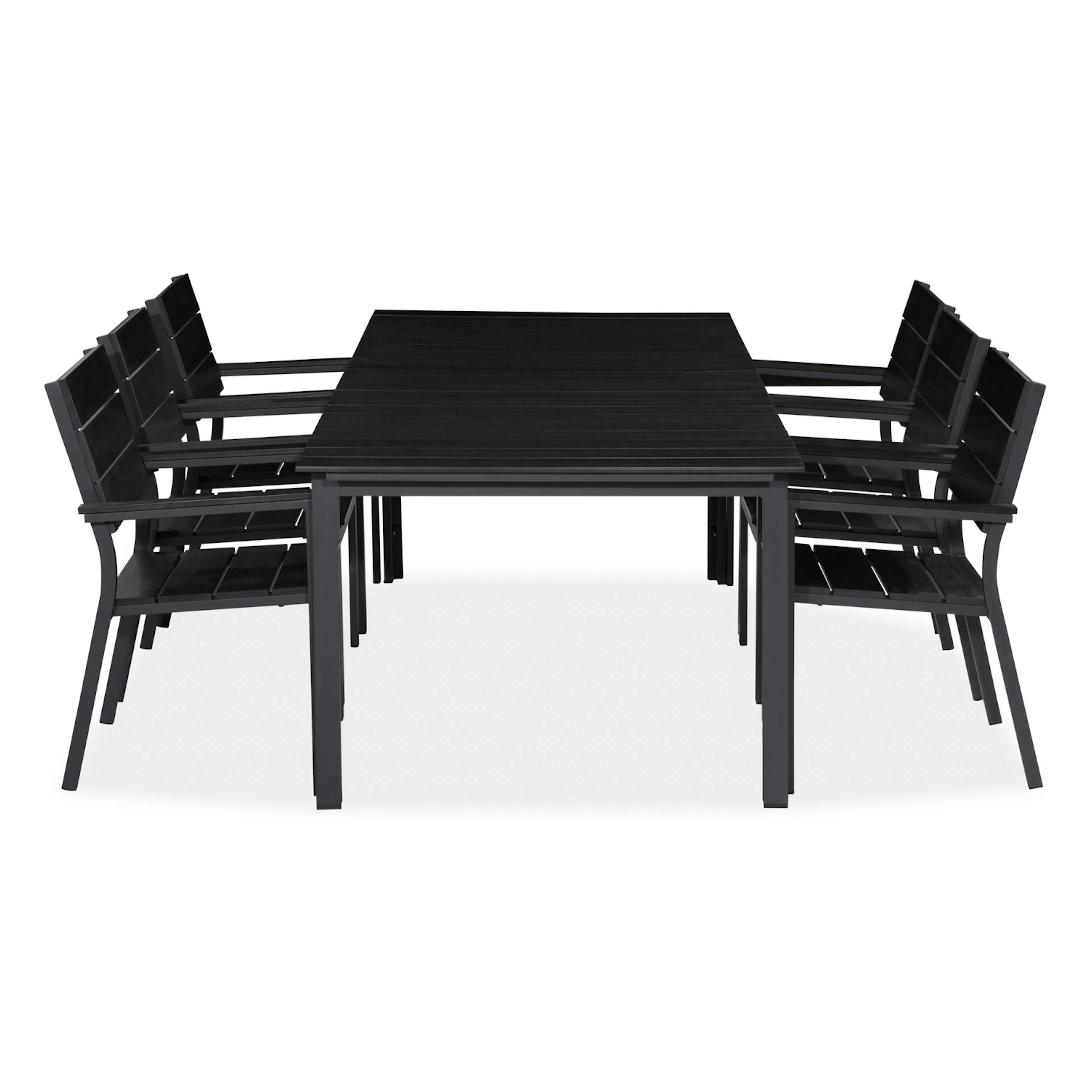 Matgrupp Utomhus Comfort Garden Tunis 205x90 med 6 StapelTrädgårdsstolar