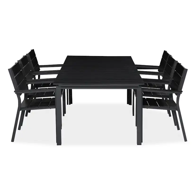 Matgrupp Utomhus Comfort Garden Tunis 205x90 med 6 StapelTrädgårdsstolar