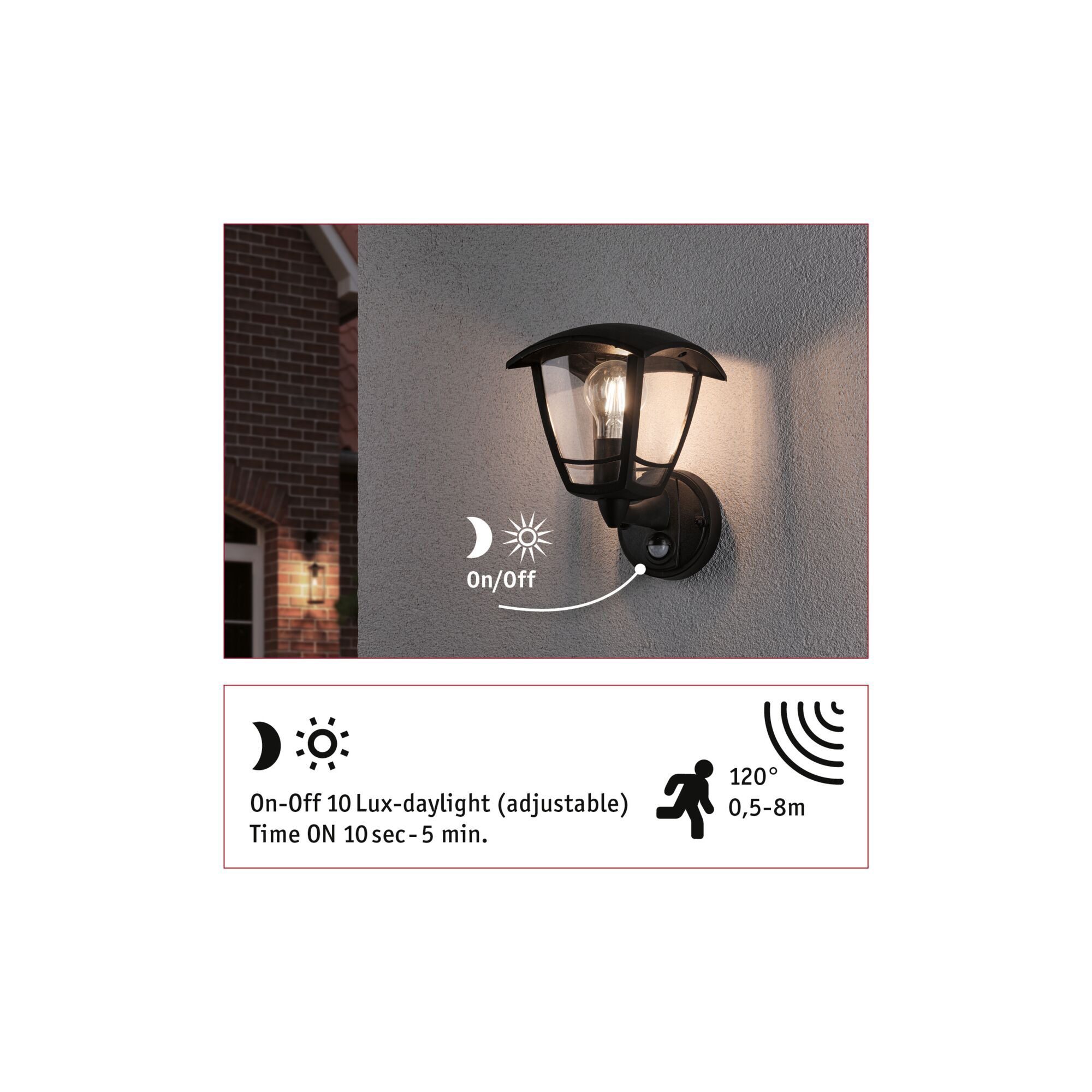 Fasadbelysning Paulmann Classic Curved Hängande IP44 230V