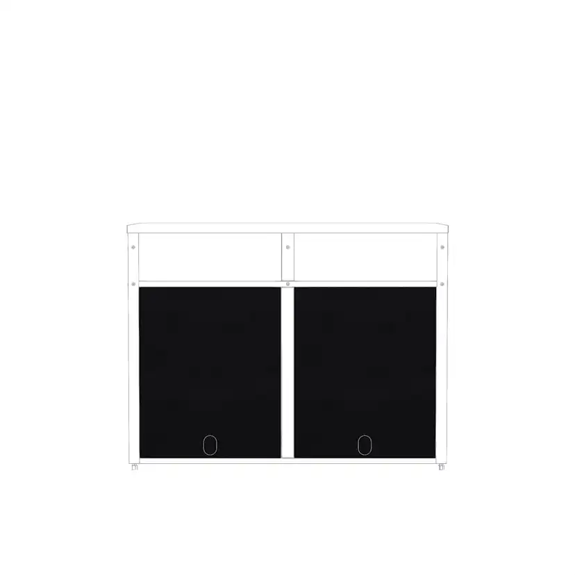 Täcksidor Skotte Kitchen 1208 Svart 4-Pack 650mm Till Utekök