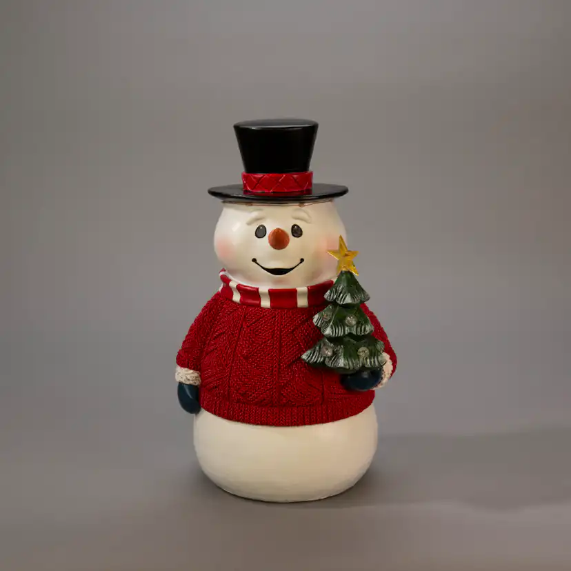 Juldekoration Gnosjö KonstsmideSnögubbe 35cm LED Utomhus