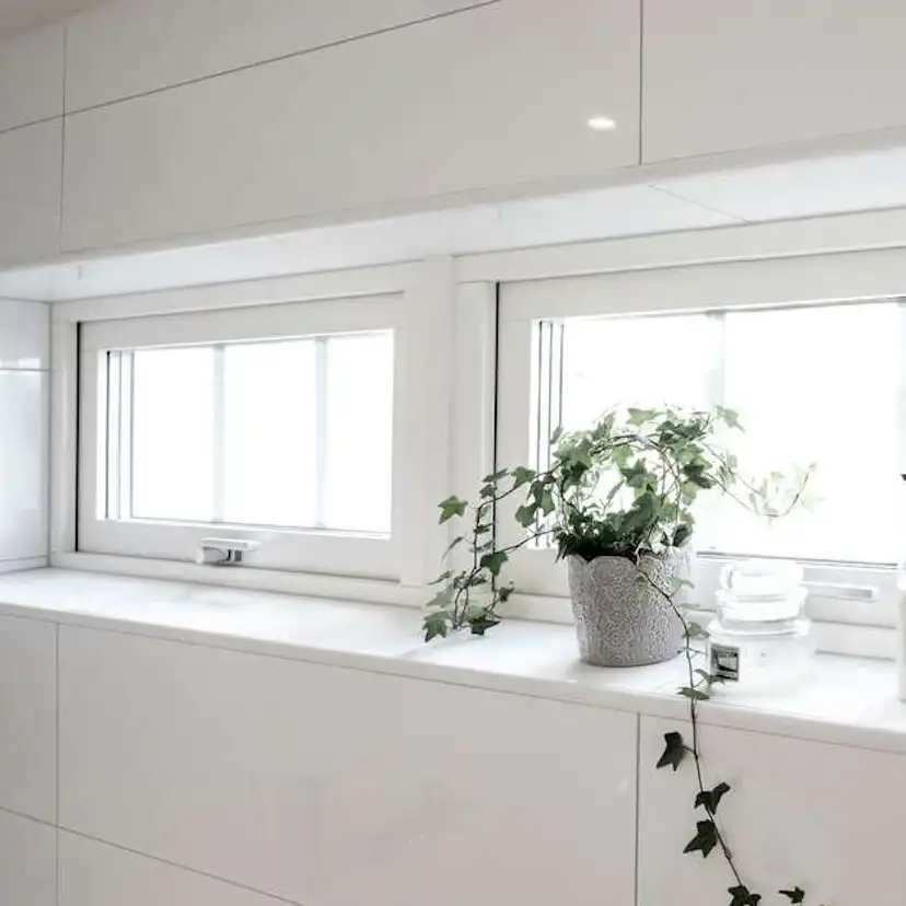 Överkantshängt Fönster Elitfönster 3-Glas Original Aluminium