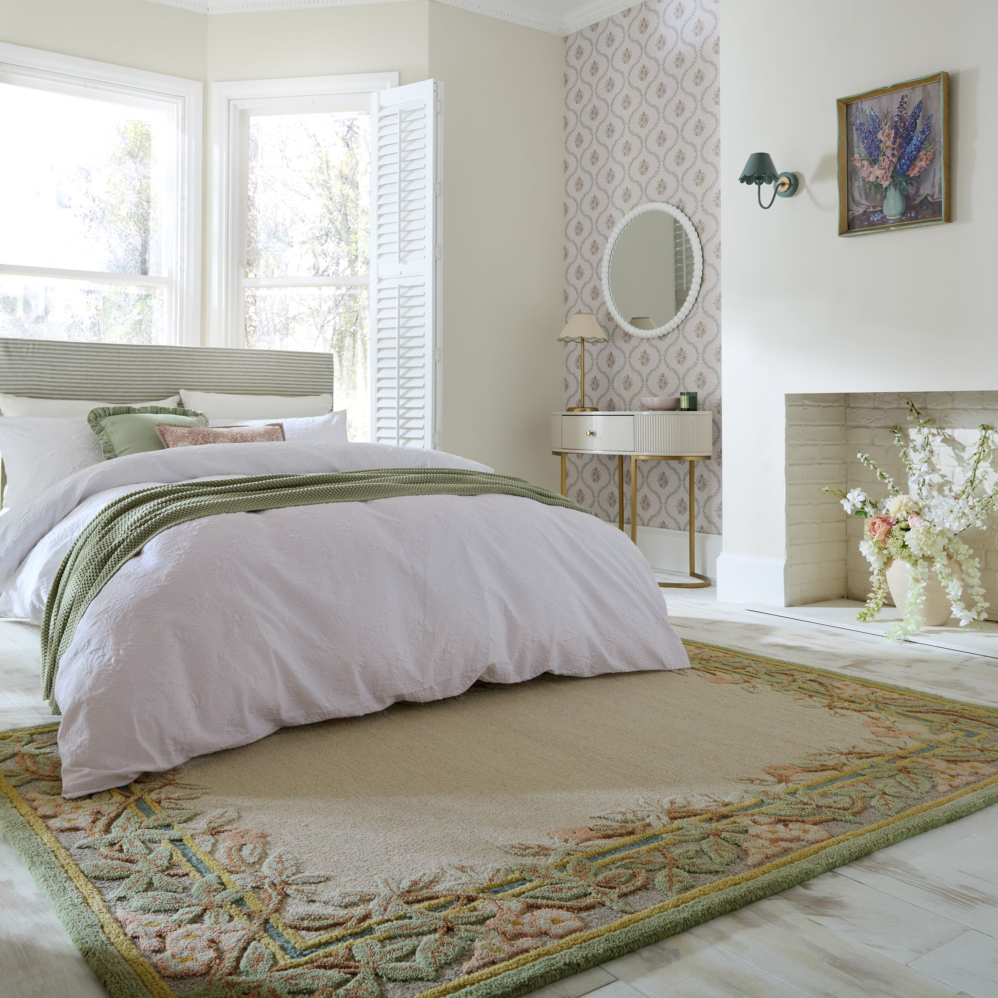 Rektangulär Matta Flair Rugs Verona Floral Wool