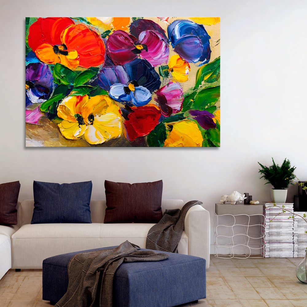 Tavla Arkiio Spring Pansies