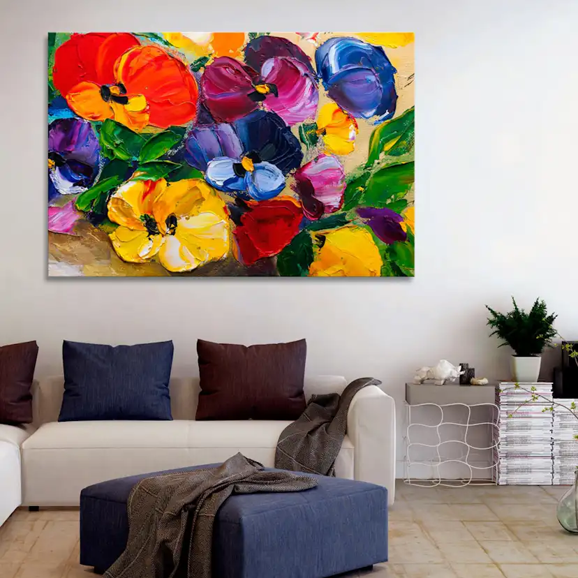 Tavla Arkiio Spring Pansies