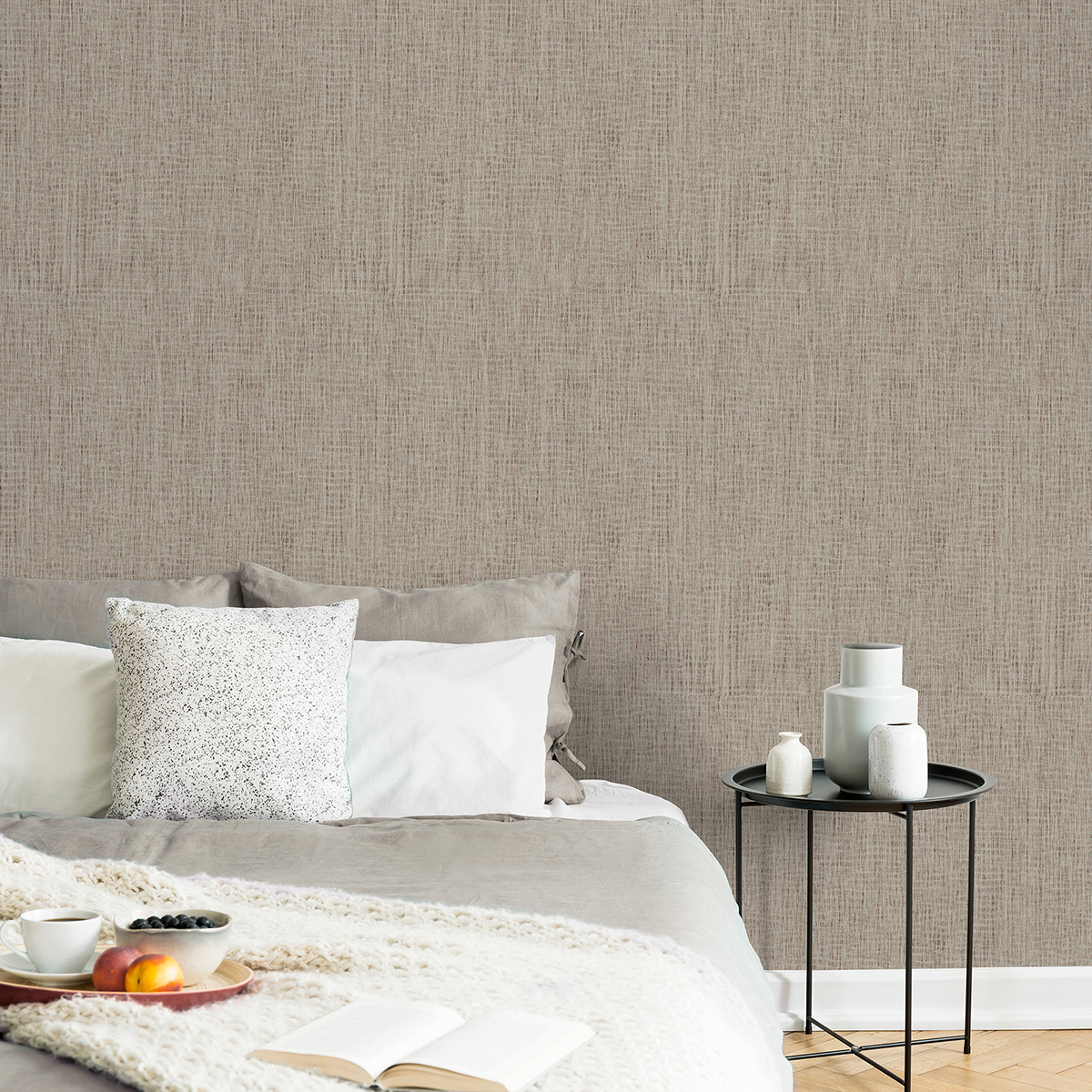 Tapet Superfresco Easy Canvas Ljusbrun