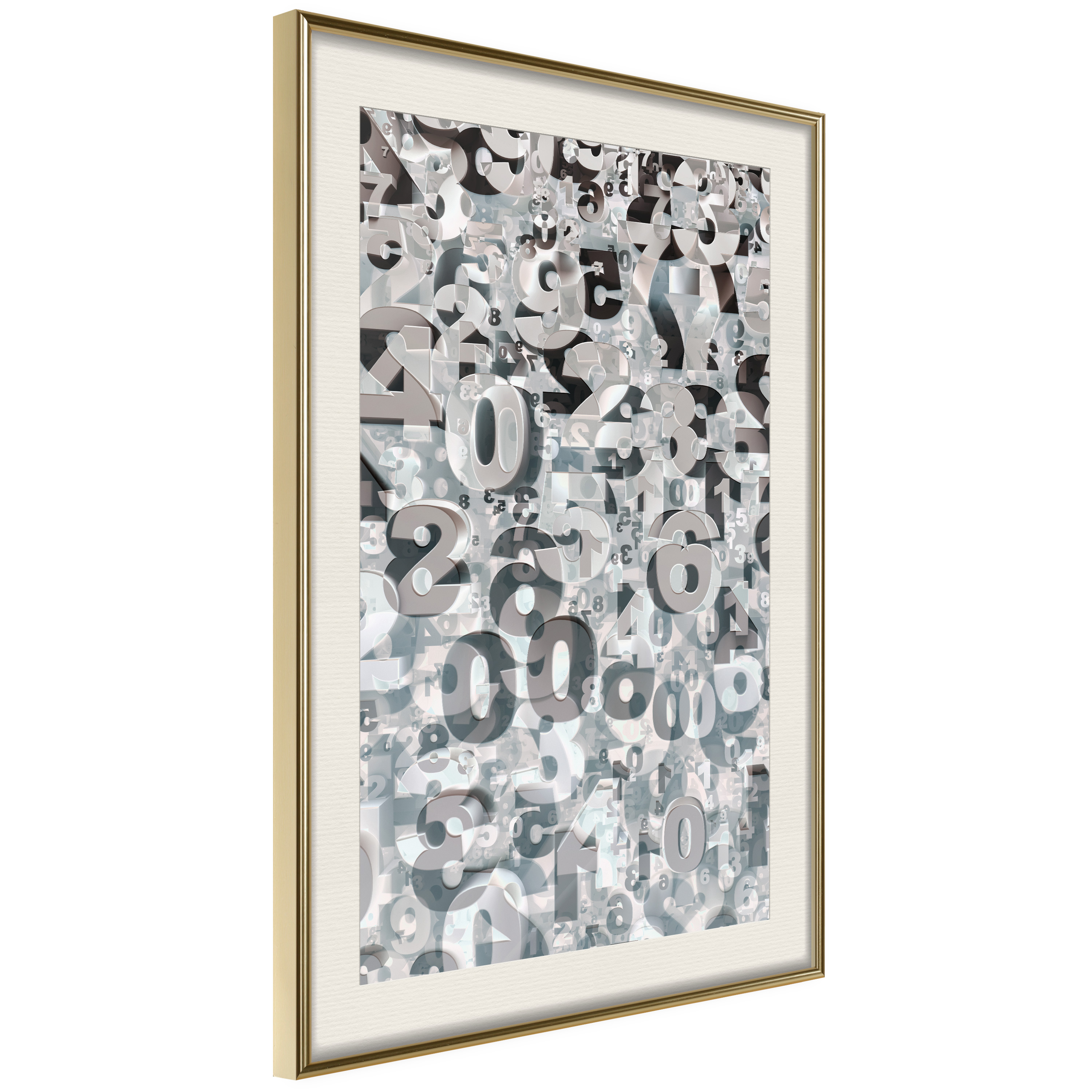 Affisch - Numerology [Poster] 20x30 Guld ram med passepartout, 20x30 cm