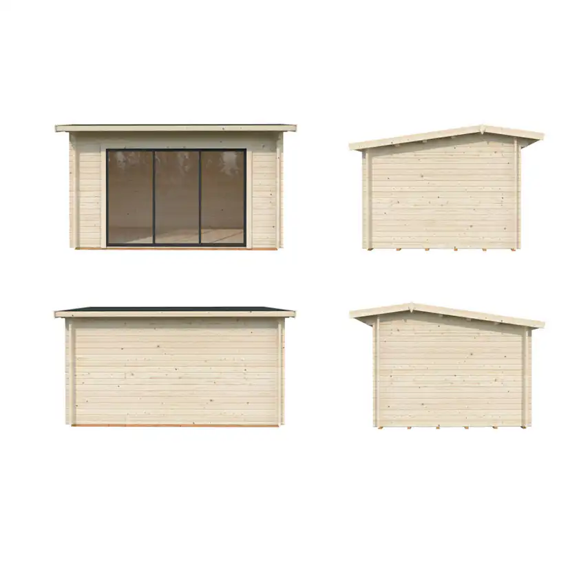 Ines 11,1 m2 Slide NO Obehandlad med Slide 1-lagers glas