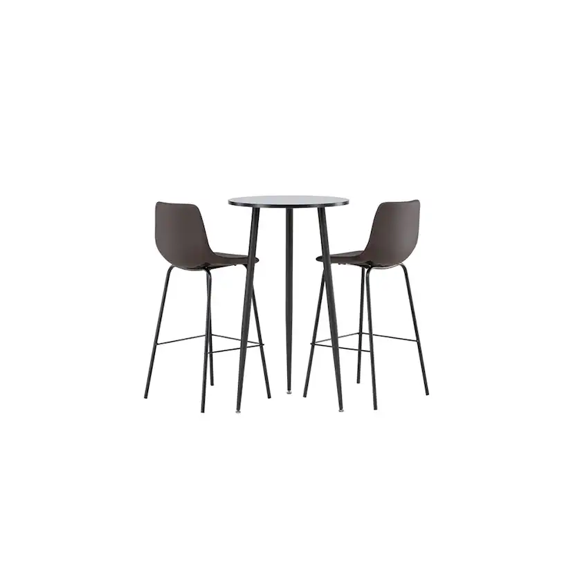 Matgrupp Venture Home Plaza Ø60 cm med 2 st Alexi stolar