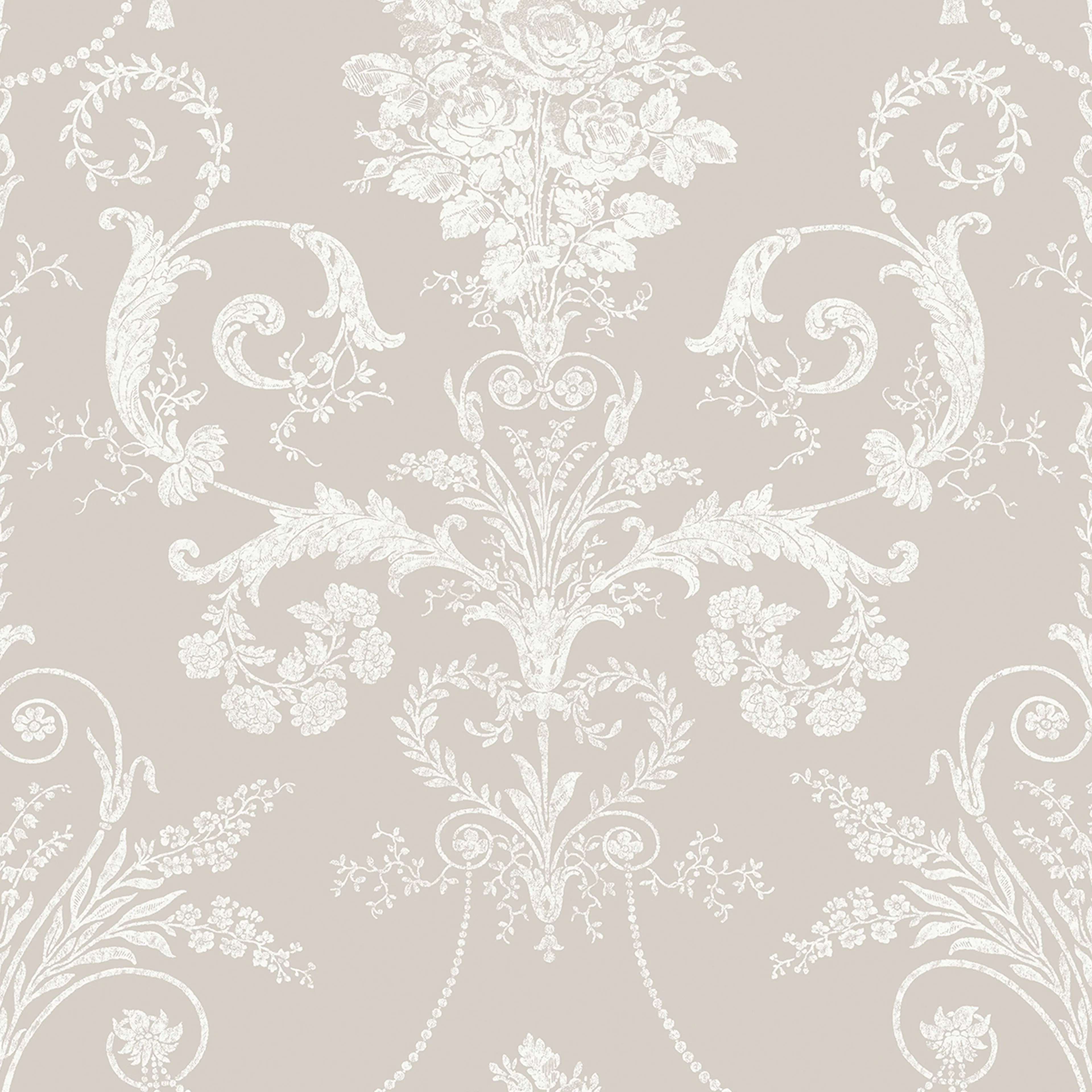 Tapet Laura Ashley Josette 113378 EasyUp, Mönstad Vit