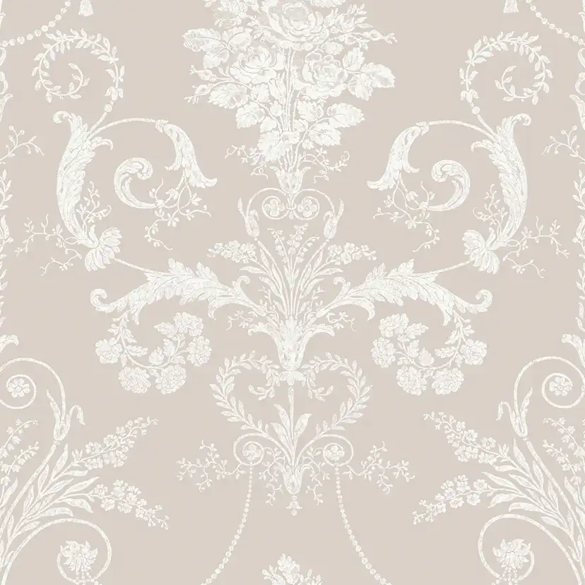 Tapet Laura Ashley Josette 113378 EasyUp, Mönstad Vit