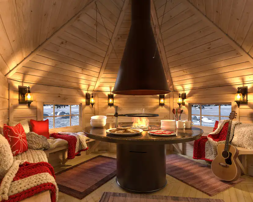 Grillkåta Nordkapp.NU TOMTESGUGA 9,2 m2 Röd