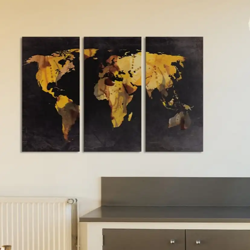 Tavla Arkiio Om Världen Var En Öken Triptych