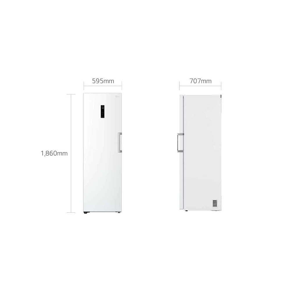 LG frys GFE61SWCSZ med display Vit