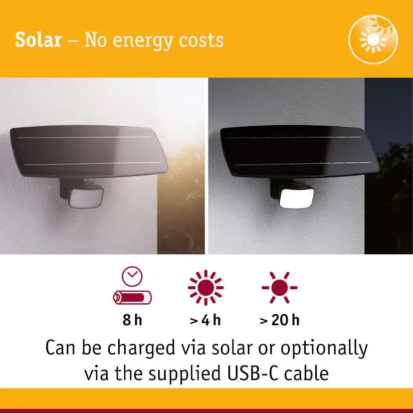 Fasadbelysning Solcell Paulmann Flotas Smart Home Zigbee 3.0 IP65