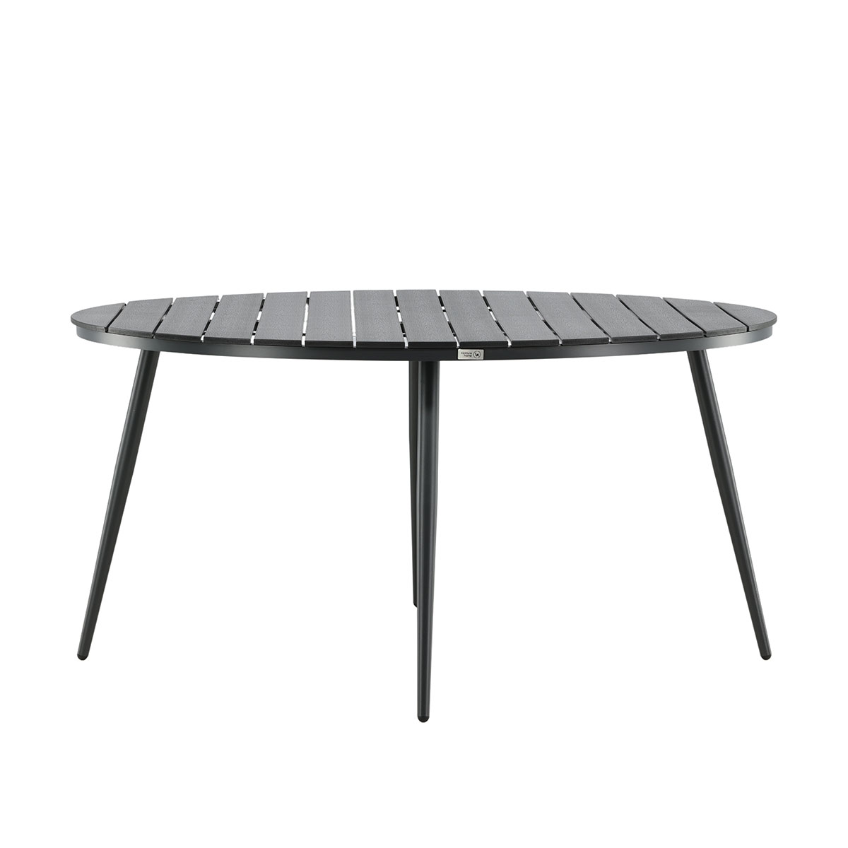 Break - Dining Table Round- Black / Black - Alu / Aintwood - Svart