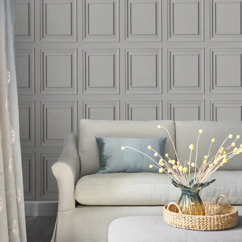 Tapet Laura Ashley Redbrook Trä Panel Silver 119845