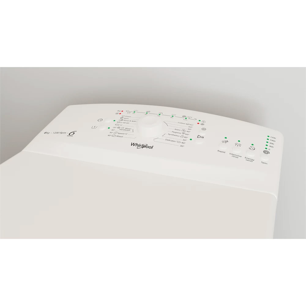 Toppmatad Tvättmaskin Whirlpool TDLR 6240L EU/N Kompakt med 6TH SENSE Teknologi