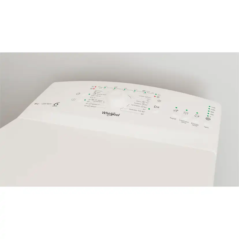 Toppmatad Tvättmaskin Whirlpool TDLR 6240L EU/N Kompakt med 6TH SENSE Teknologi