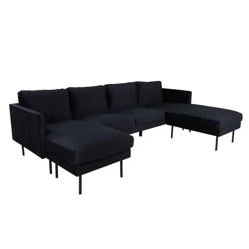 U-soffa Venture Home Zoom Sammet