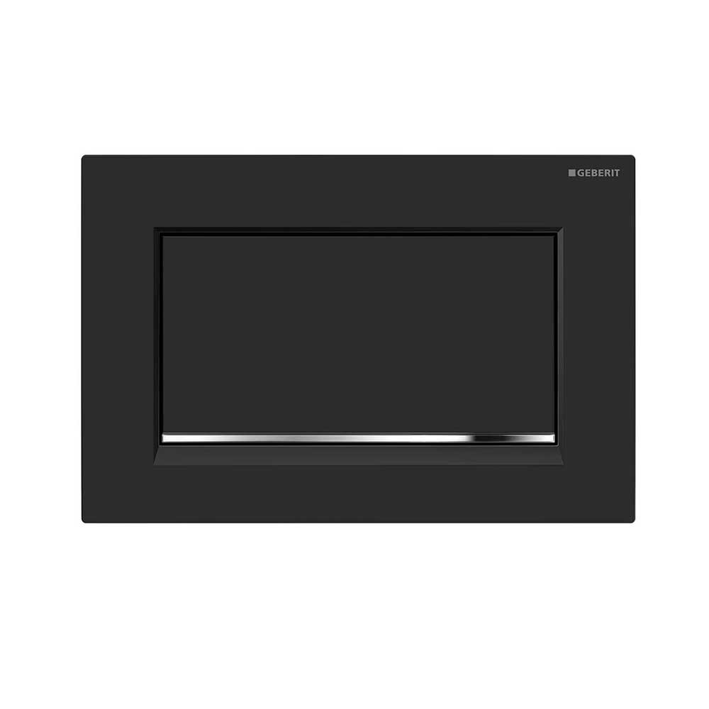 Spolknapp Geberit Sigma 30 mattsvart/krom enkelspolning Enkelspolning, Mattsvart/Krom